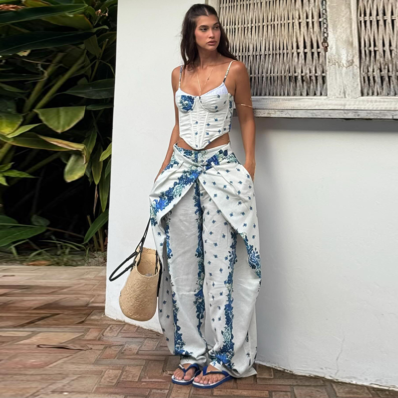 Romper Floral Print - Ensemble 2 Pièces Sexy Imprimé pour
