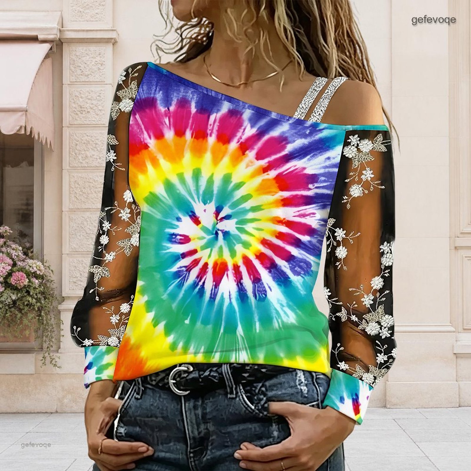 Blouse Off Shoulder - Chemisier femme à épaules dénudées, haut