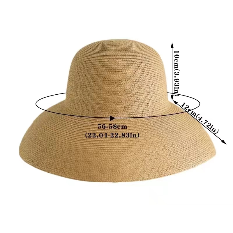 Hat Floppy Wide - Chapeau de paille de plage d'été