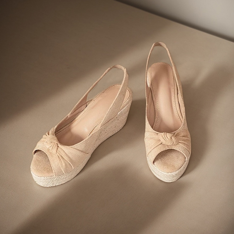 LIHUAMAO – espadrilles beiges  - Wedge Espadrille Women avis et prix