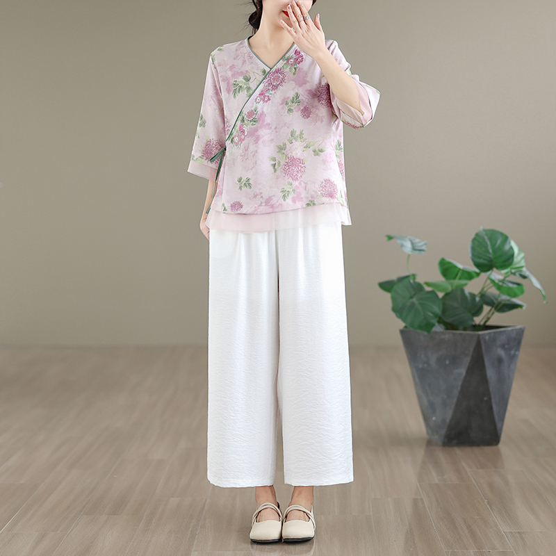 Ensemble décontracté et élégan - Linen Pant Wide avis et prix