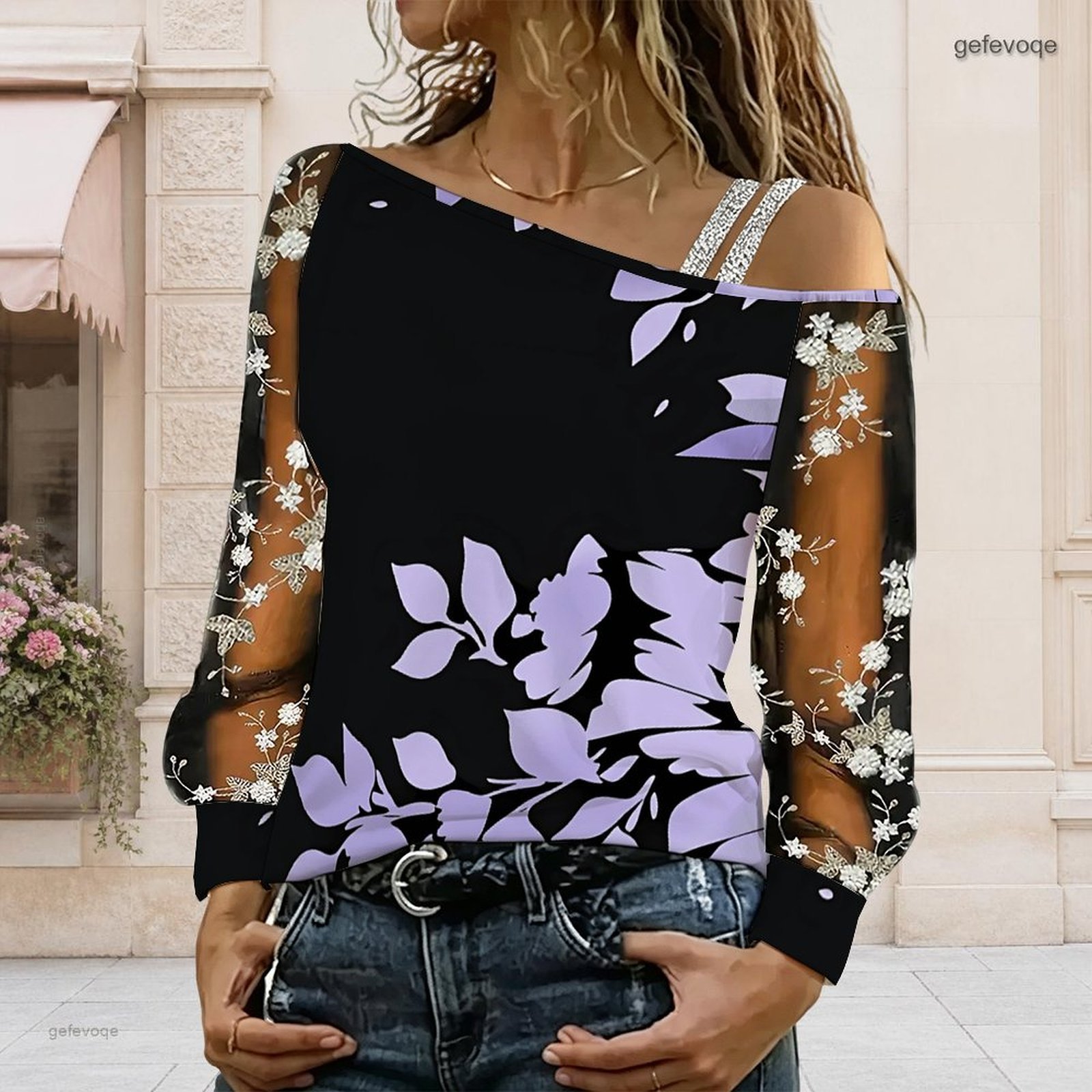 Chemisier femme à épaules dénu - Blouse Off Shoulder avis et prix