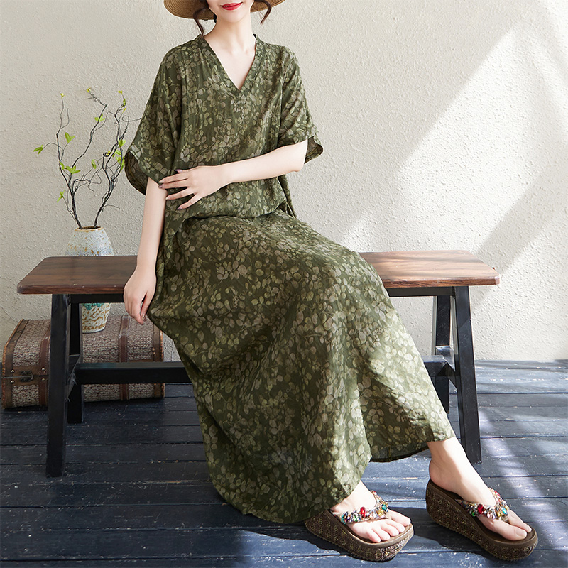 Robe longue d'été en coton et  - Linen Dress Wrap avis et prix