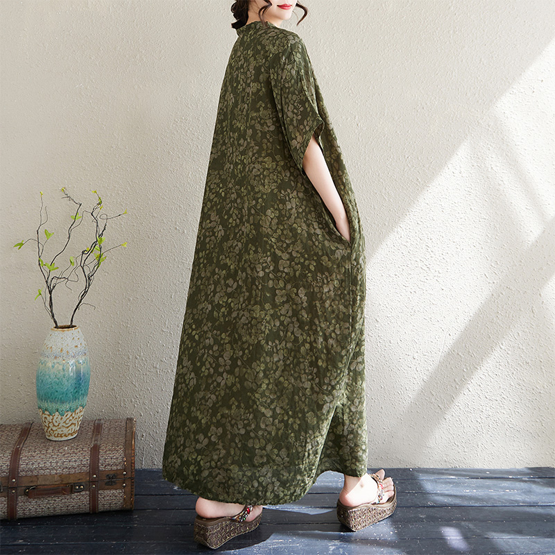 Robe longue d'été en coton et  - Linen Dress Wrap avis et prix