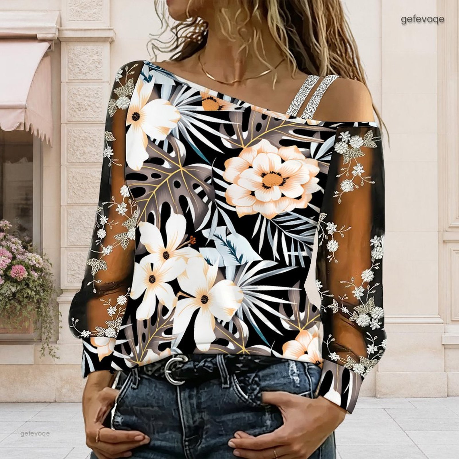 Chemisier femme à épaules dénu - Blouse Off Shoulder avis et prix