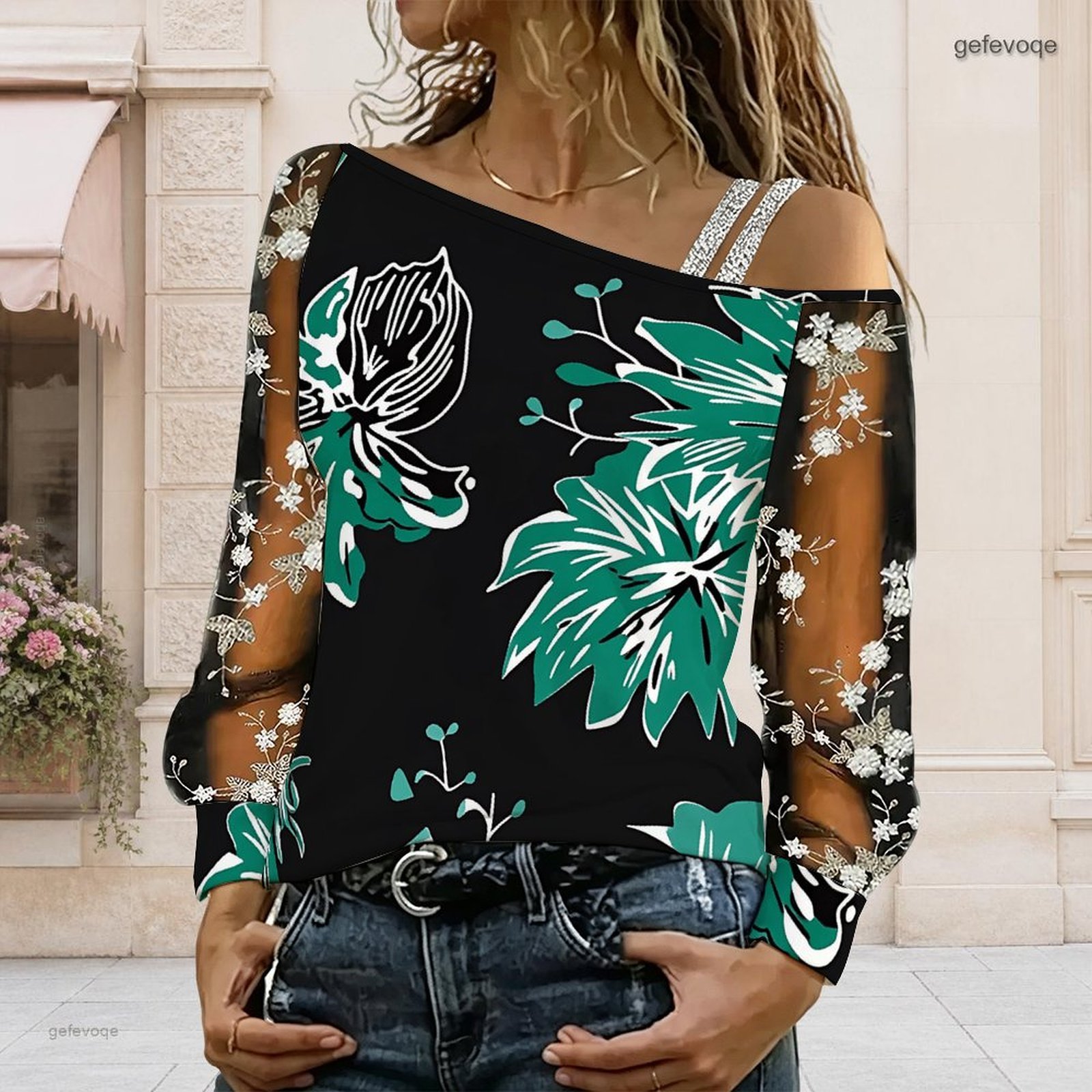 Chemisier femme à épaules dénu - Blouse Off Shoulder avis et prix