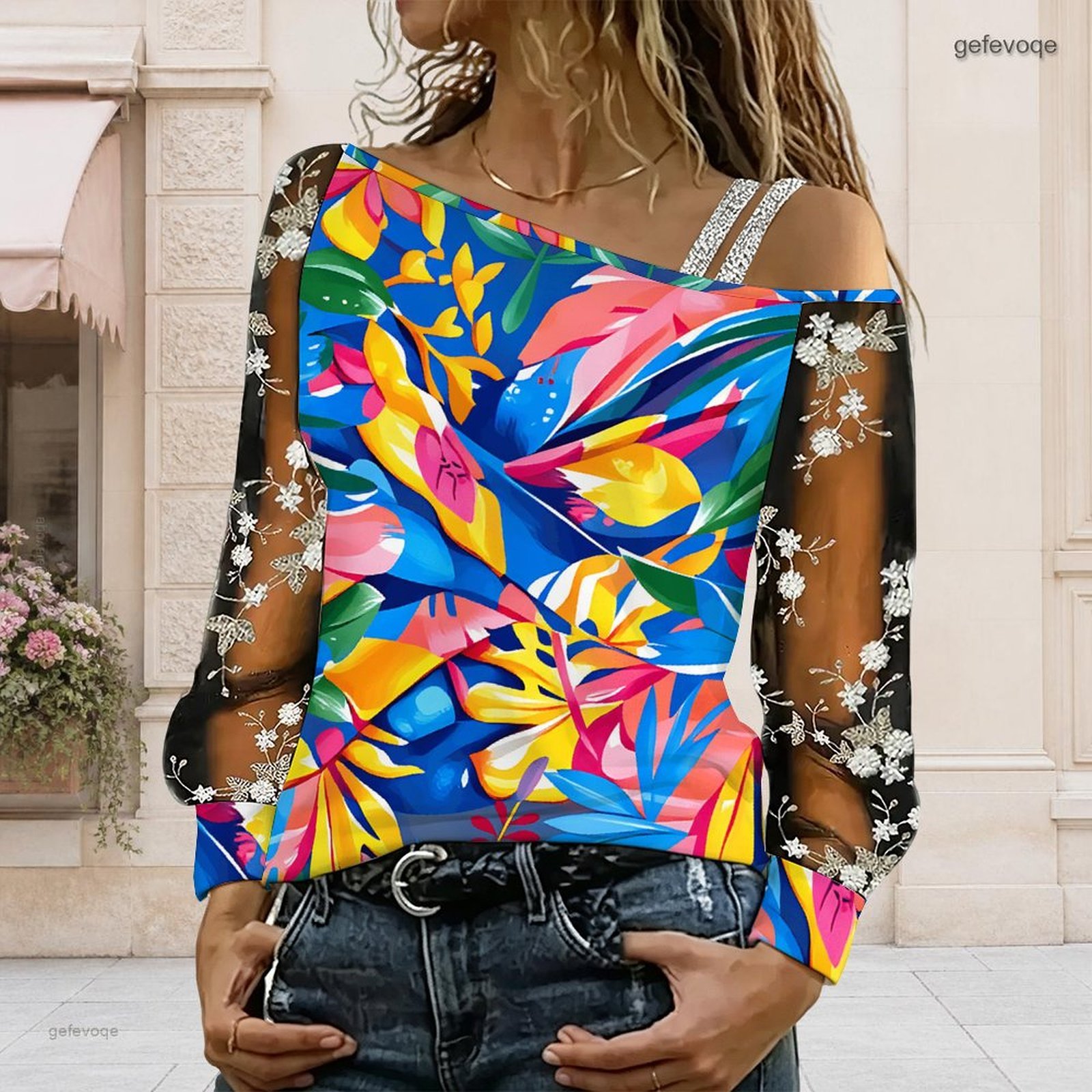 Chemisier femme à épaules dénu - Blouse Off Shoulder avis et prix