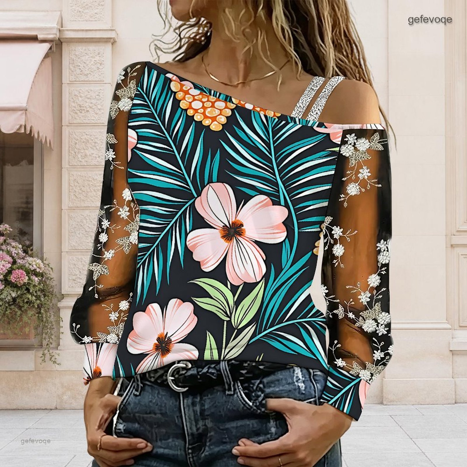 Chemisier femme à épaules dénu - Blouse Off Shoulder avis et prix