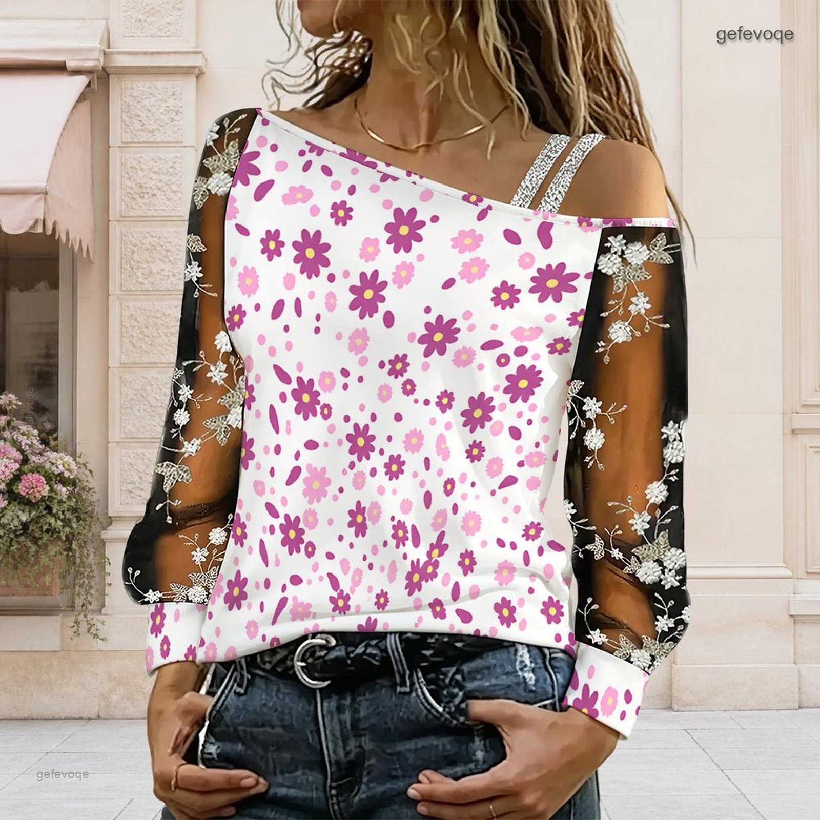 Chemisier femme à épaules dénu - Blouse Off Shoulder avis et prix