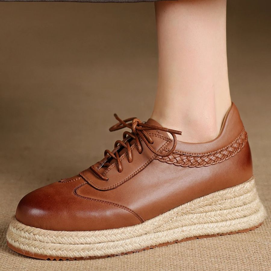 EAGSITY cuir de vache marron o - Wedge Espadrille Women avis et prix