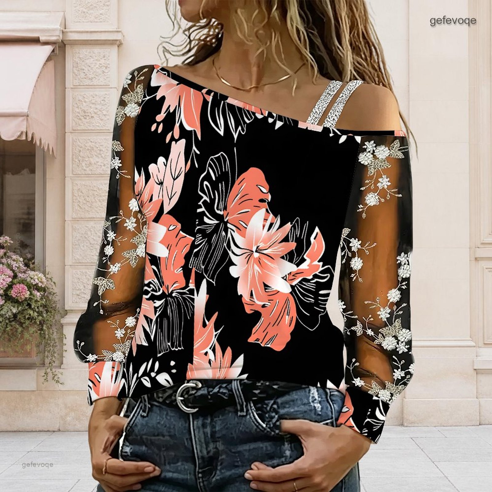 Chemisier femme à épaules dénu - Blouse Off Shoulder avis et prix