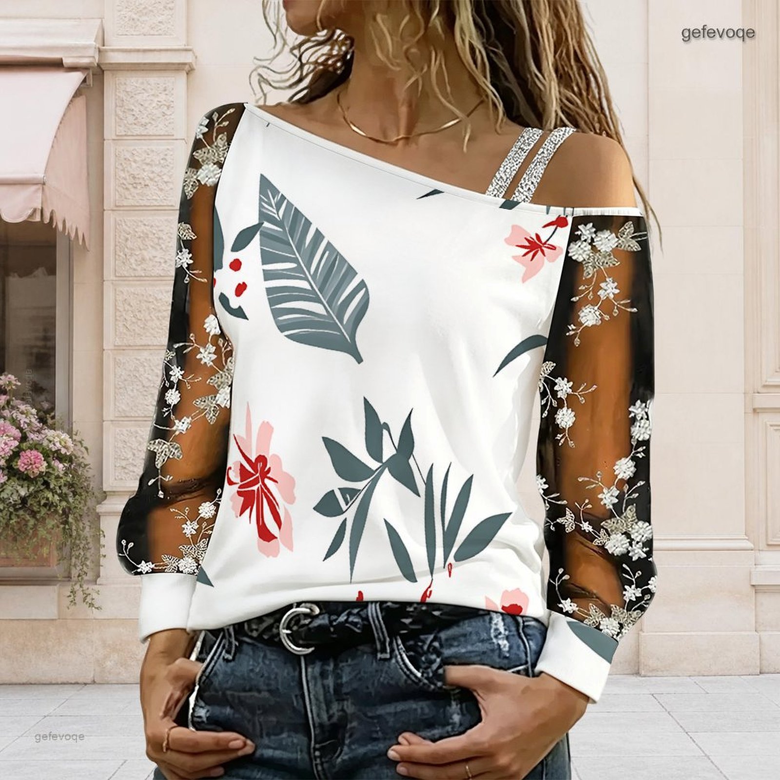 Chemisier femme à épaules dénu - Blouse Off Shoulder avis et prix