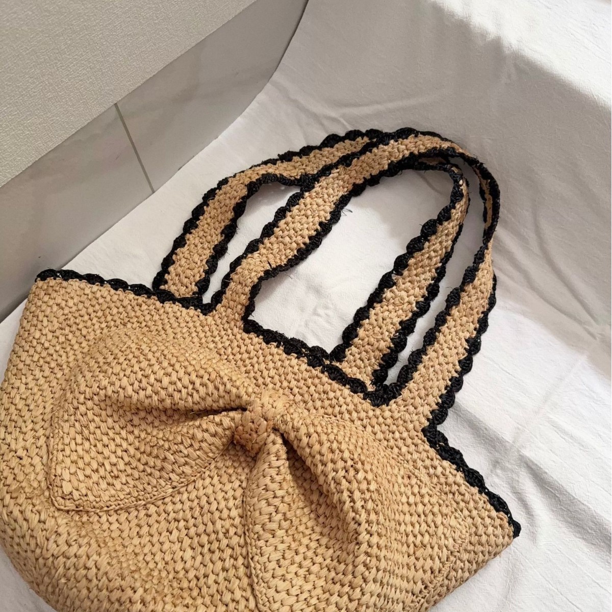 Nouveau sac à main en raphia t - Crochet Bag Raffia avis et prix