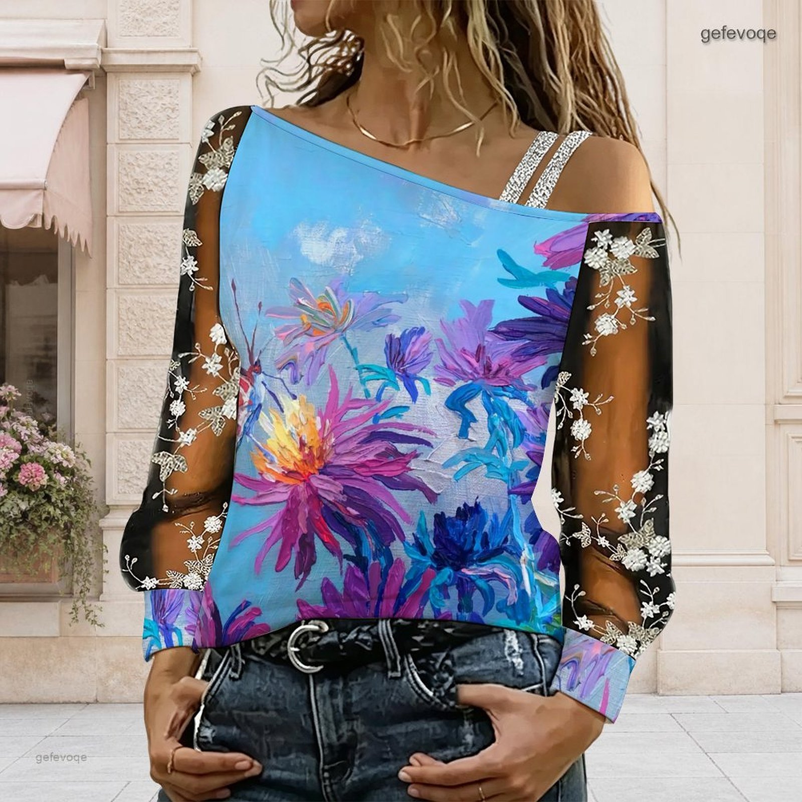 Chemisier femme à épaules dénu - Blouse Off Shoulder avis et prix