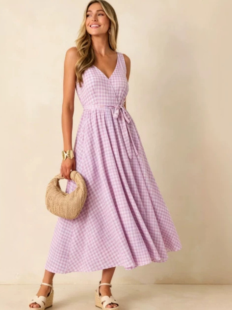 Été 2026 Robe Femme Grande Tai - Linen Dress Wrap avis et prix
