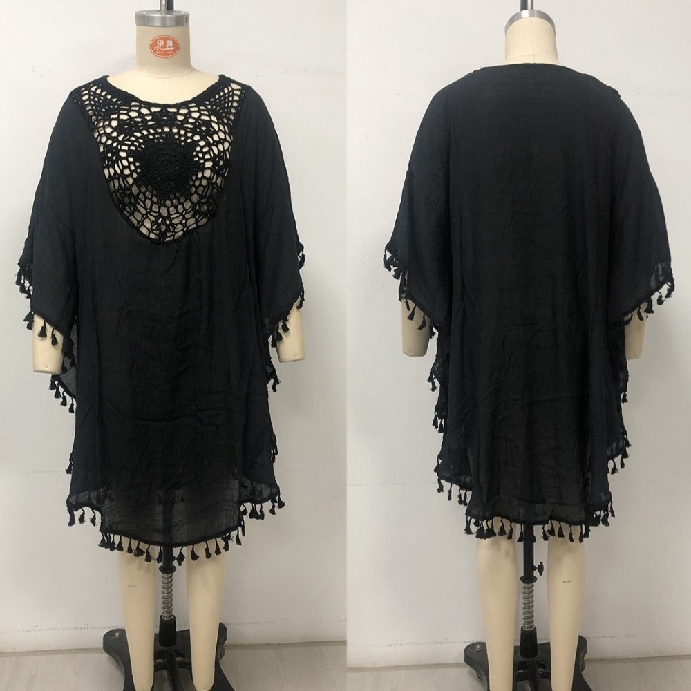 Robe de plage ample à col carr - Cover Up Kaftan avis et prix