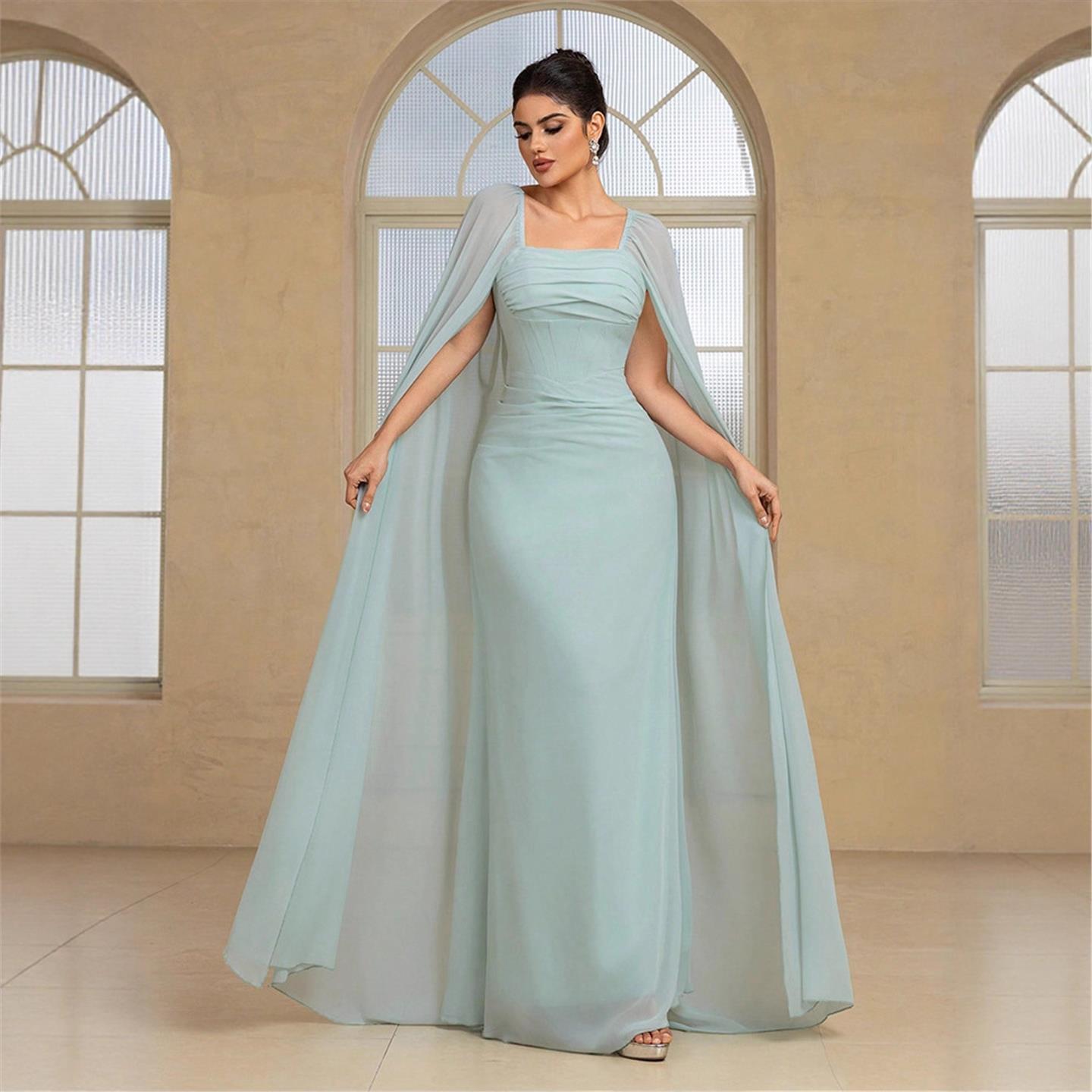 Robe de soirée longue élégante - Linen Dress Wrap avis et prix