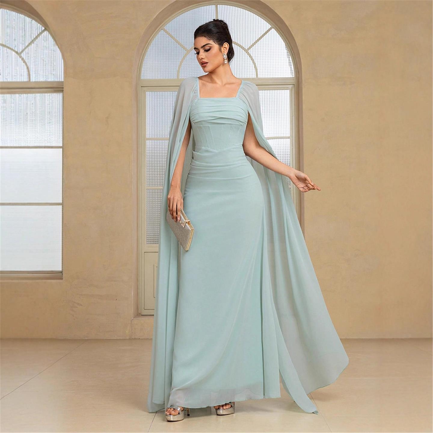 Robe de soirée longue élégante - Linen Dress Wrap avis et prix