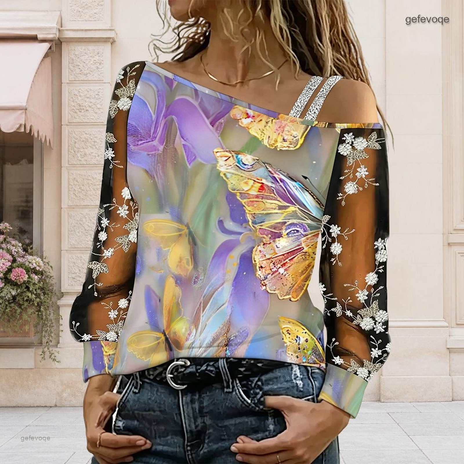 Chemisier femme à épaules dénu - Blouse Off Shoulder avis et prix