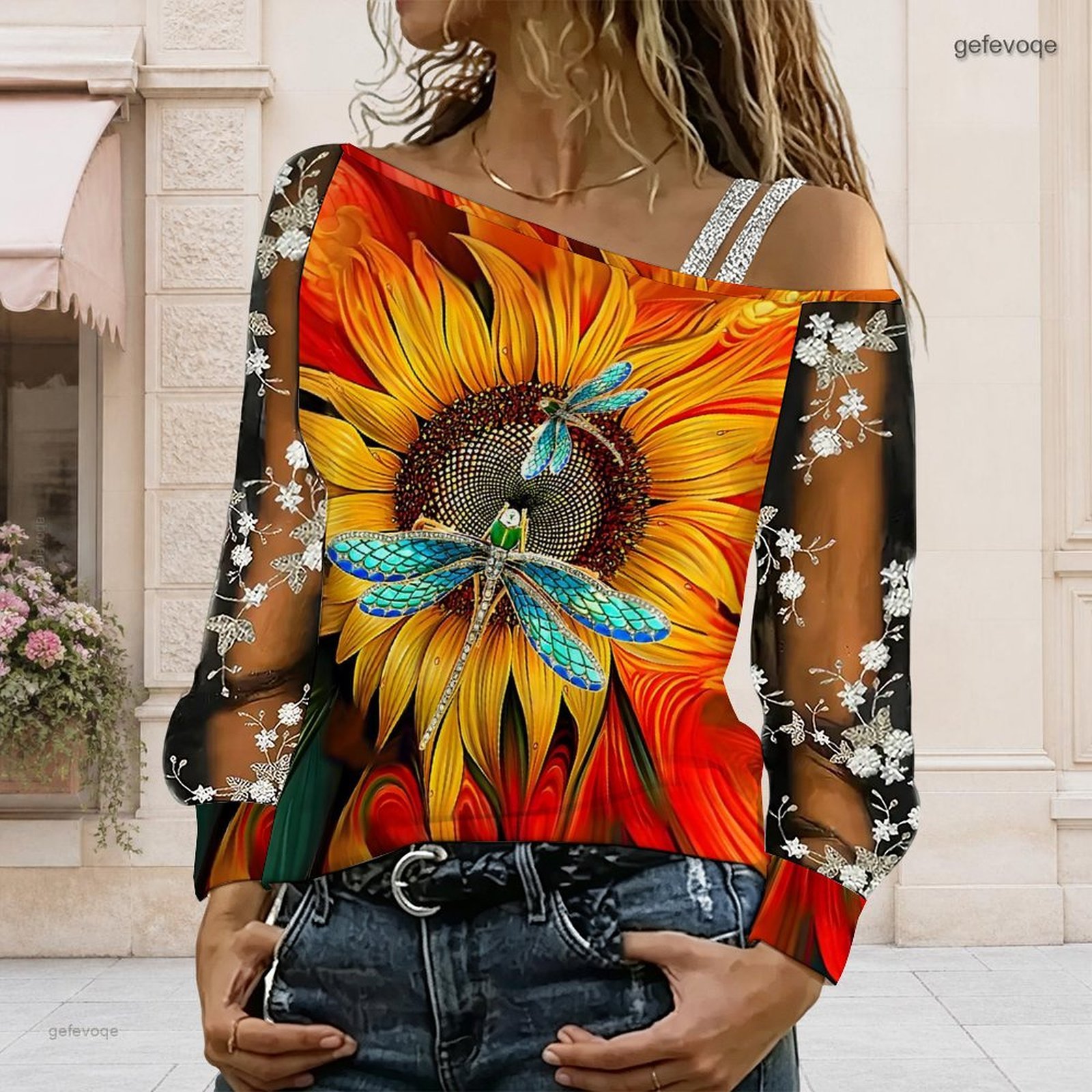 Chemisier femme à épaules dénu - Blouse Off Shoulder avis et prix